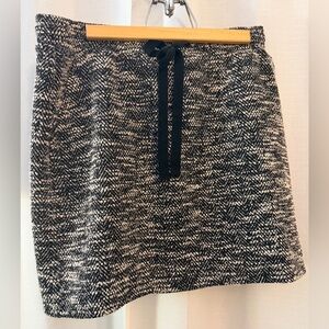 LOFT Medium Black and White Tweed Skirt